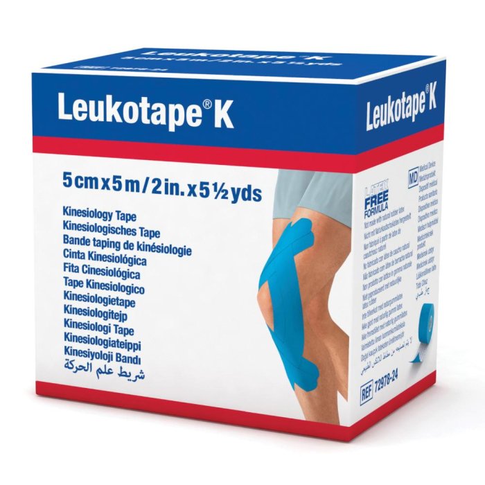 BSN Medical  Medicazioni Leukotape K Nastro Adesivo 5cm x 5m Azzurro