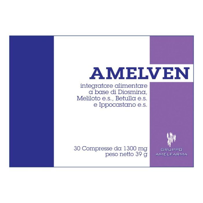 Amelven 30 Compresse Integratore Benessere Gambe Pesanti e Circolazione Venosa – Formula Completa Florida