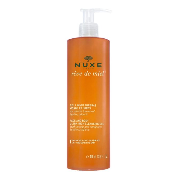 Nuxe Reve De Miel Gel Lavant Surgras Gel Detergente Viso e Corpo 400 ml