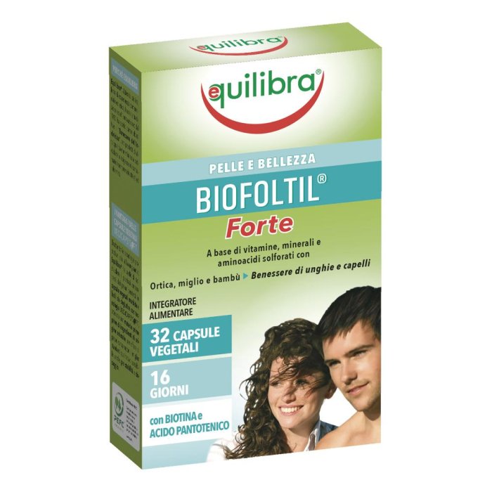 Equilibra Biofoltil Forte Integratore per Capelli e Unghie 32 Perle Vegetali
