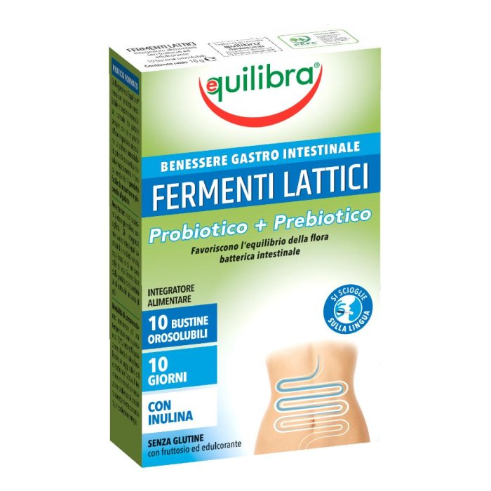 Equilibra Fermenti Lattici Probiotico + Prebiotico 10 Bustine Orosolubili