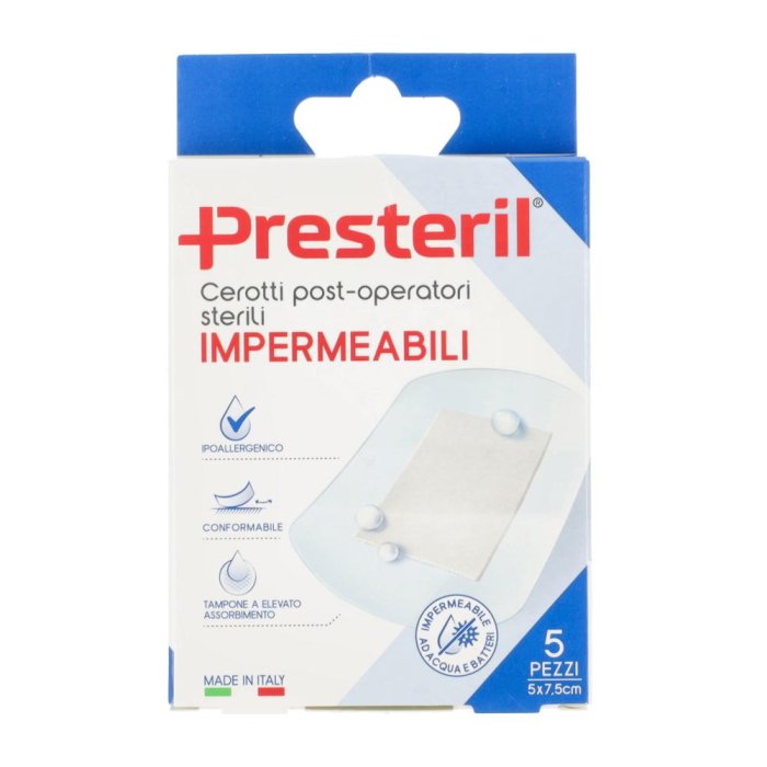 Medipresteril Medicazione Post Operatoria Impermeabile Misura 7.5 x 5cm 5 Pezzi