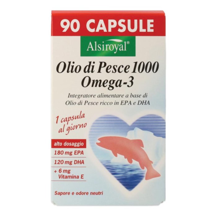 Olio di pesce 1000 Omega-3 90 capsule – integratore ricco di EPA e DHA