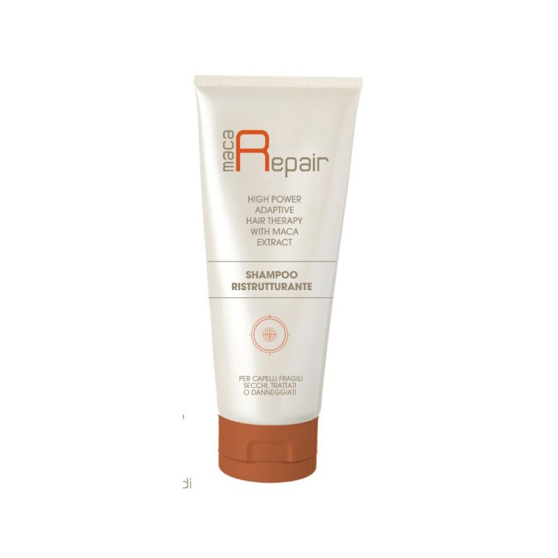 Maca Repair Shampoo Ridensificante 200 millilitri – Trattamento Rinforzante e Riparatore per Capelli Danneggiati