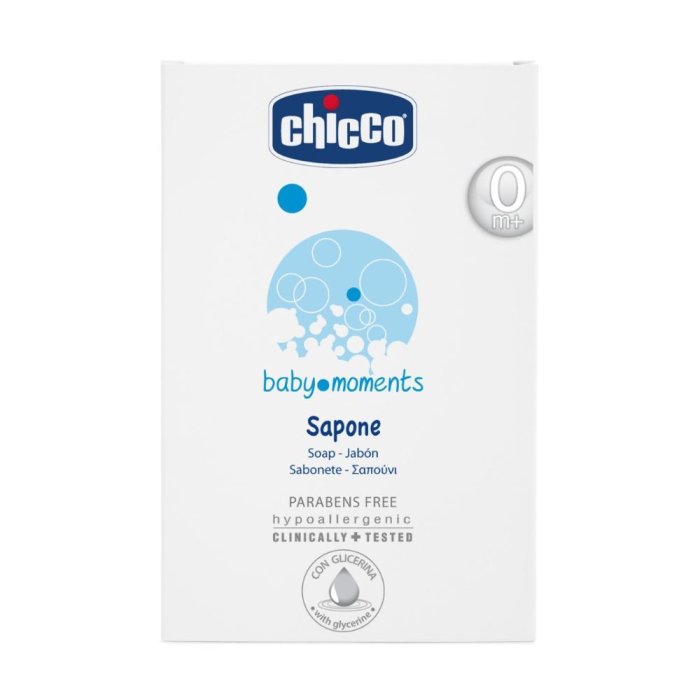 Chicco Baby Moments Igiene e Cura del Bambino Sapone Solido Delicato 100 g