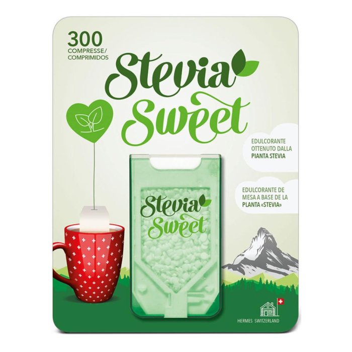 Bracco Hermesetas Stevia Sweet Dolcificante 300 Compresse