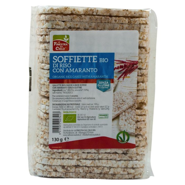 La Finestra sul Cielo Soffiette di Riso Bio con Amaranto 130g