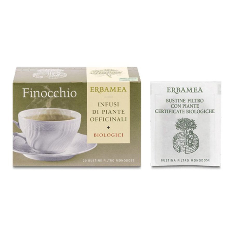 Finocchio 20 bustine filtro Erbamea tisana digestiva Finocchio 20 bustine filtro Erbamea tisana digestiva