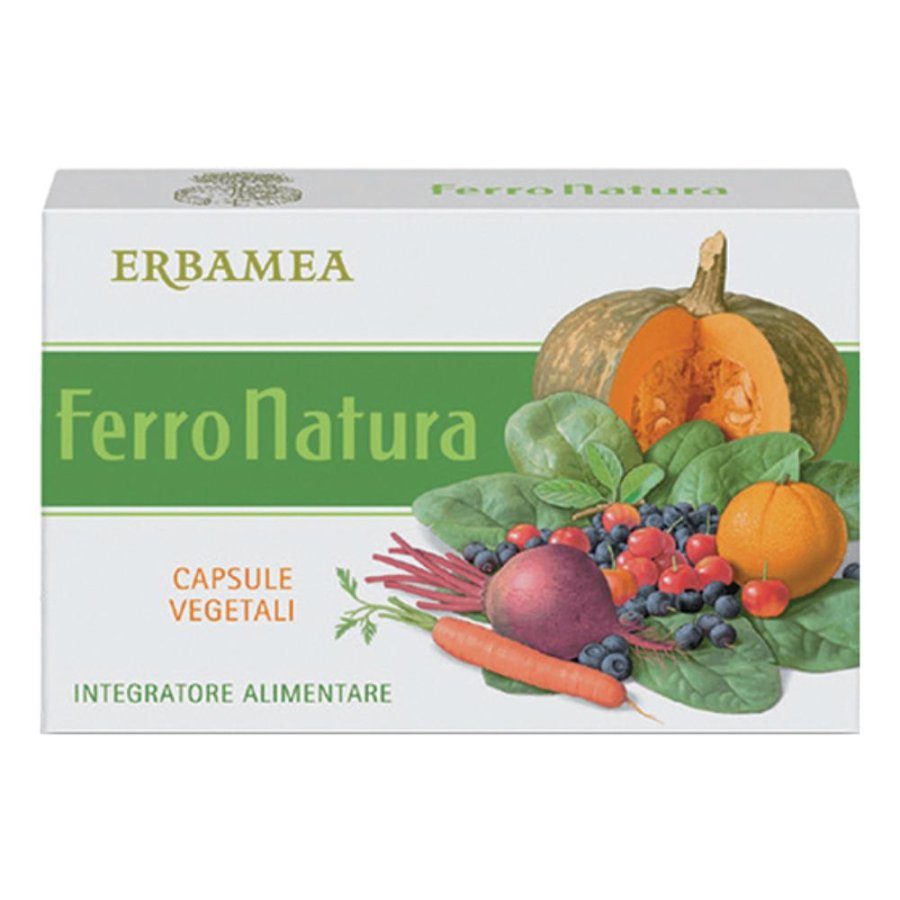 Ferronatura Erbamea 24 Capsule da 530 Milligrammi Integratore di Ferro e Vitamine Ferronatura Erbamea 24 Capsule da 530 Milligrammi Integratore di Ferro e Vitamine