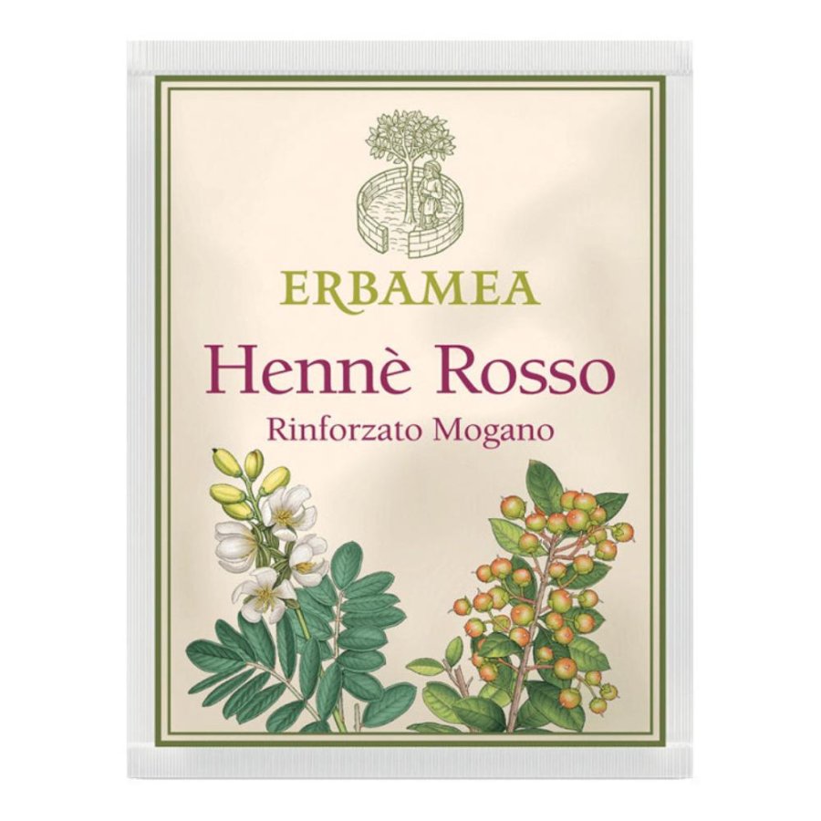 Henné rosso rinforzante mogano 100 g - polvere colorante naturale per capelli