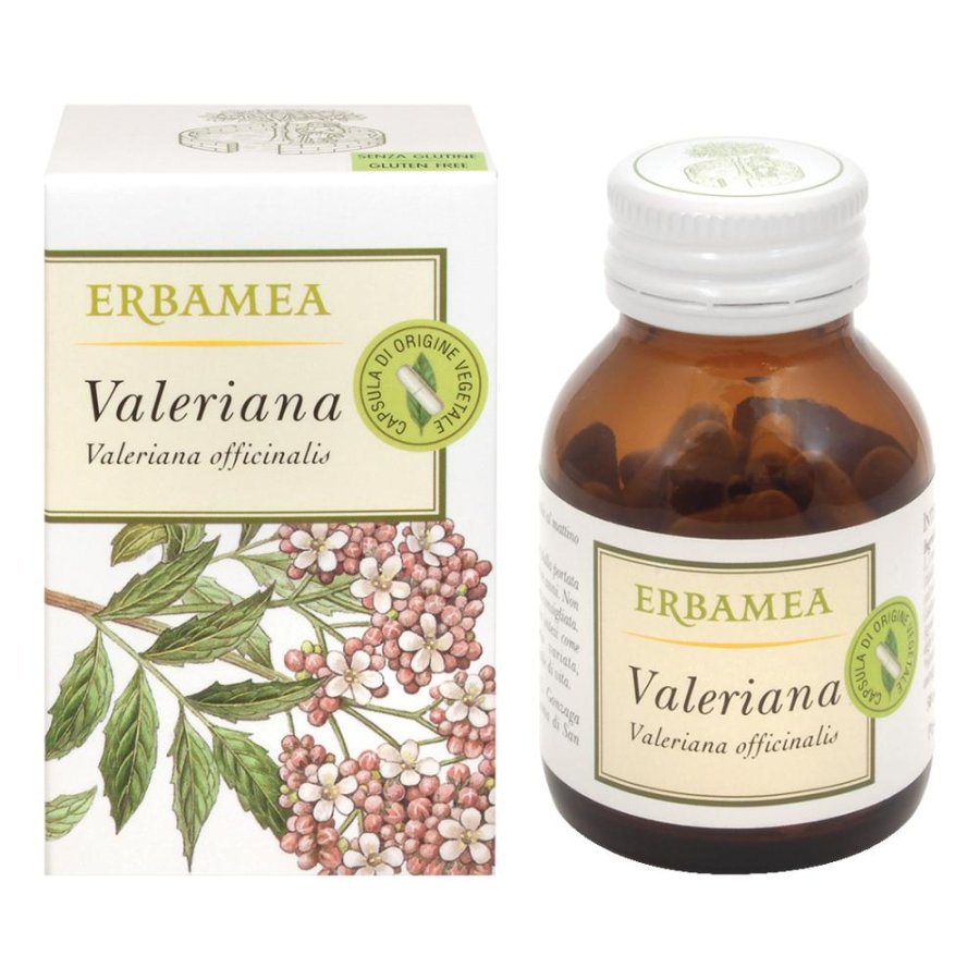 Erbamea Valeriana 50 Capsule Vegetali – Integratore Naturale a Base di Valeriana per Sonno Rilassato e Benessere Mentale Erbamea Valeriana 50 Capsule Vegetali – Integratore Naturale a Base di Valeriana per Sonno Rilassato e Benessere Mentale