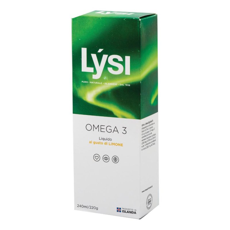 Lysi Olio di Fegato di Merluzzo Integratore Alimentare Gusto Limone 240 ml