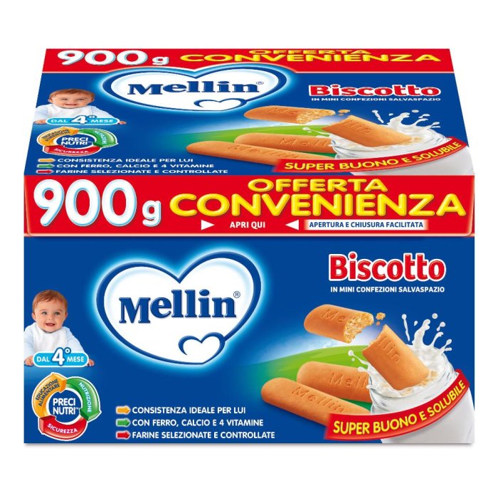 Mellin Biscotto  900 G – Biscotto Prima Infanzia biscotti e dolci da forno per colazione e pause golose