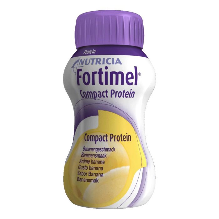 Nutricia Fortimel Compact Protein Supplemento Nutrizionale Iperproteico Ipercalorico Gusto Banana 4x125ml