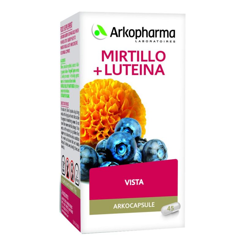 Arkocapsule   Mirtillo + Luteina Integratore per la Circolazione e la Vista 45 Capsule