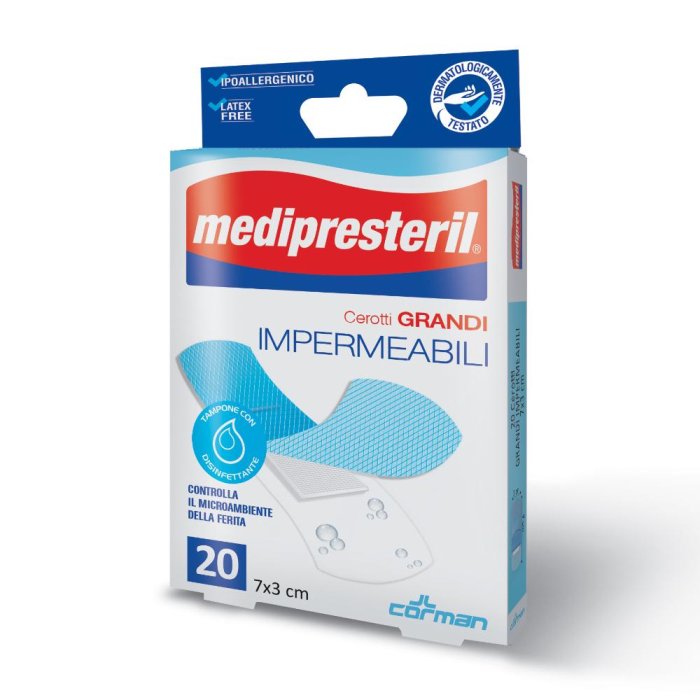 Medipresteril Cerotti Impermeabili Misura Grande 7x3 cm 20 Pezzi