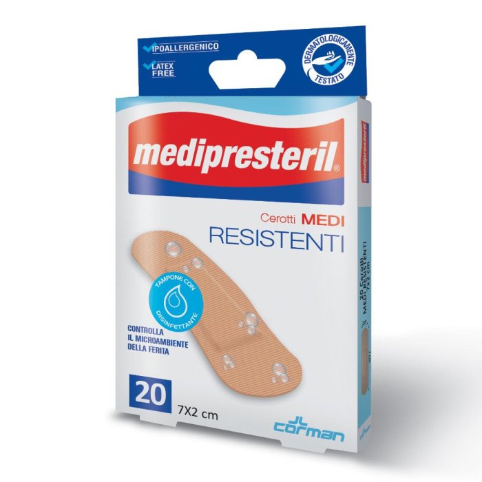 Corman Cerotto Medipresteril Resistenti Medi 7x2cm 20 Pezzi