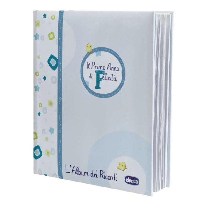 Chicco Libro dei Ricordi Azzurro per Neonato – Album Nascita e Prime Foto Bambino