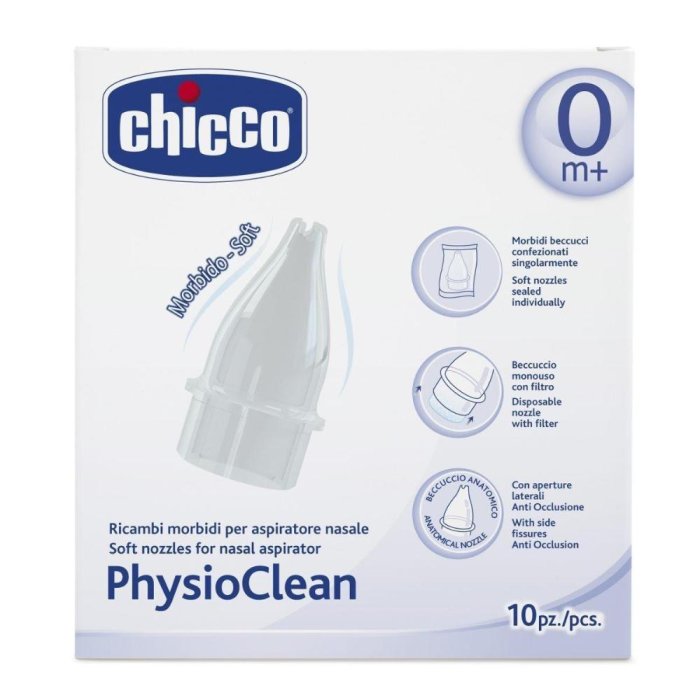 Chicco Physioclean Ricambi Morbidi Per Aspiratore Nasale 10 Pezzi