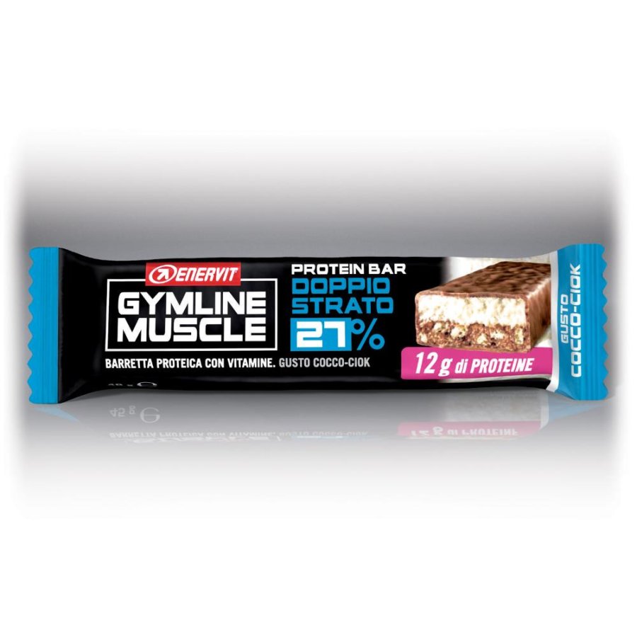 Enervit Gymline Muscle Protein Bar 27% Barretta Doppio Strato Cocco-Ciok 45 gr Enervit Gymline Muscle Protein Bar 27% Barretta Doppio Strato Cocco-Ciok 45 gr