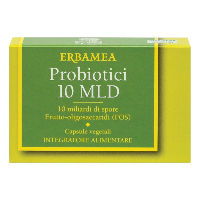 Erbamea Probiotici 10 MLD Integratore Alimentare 24 capsule