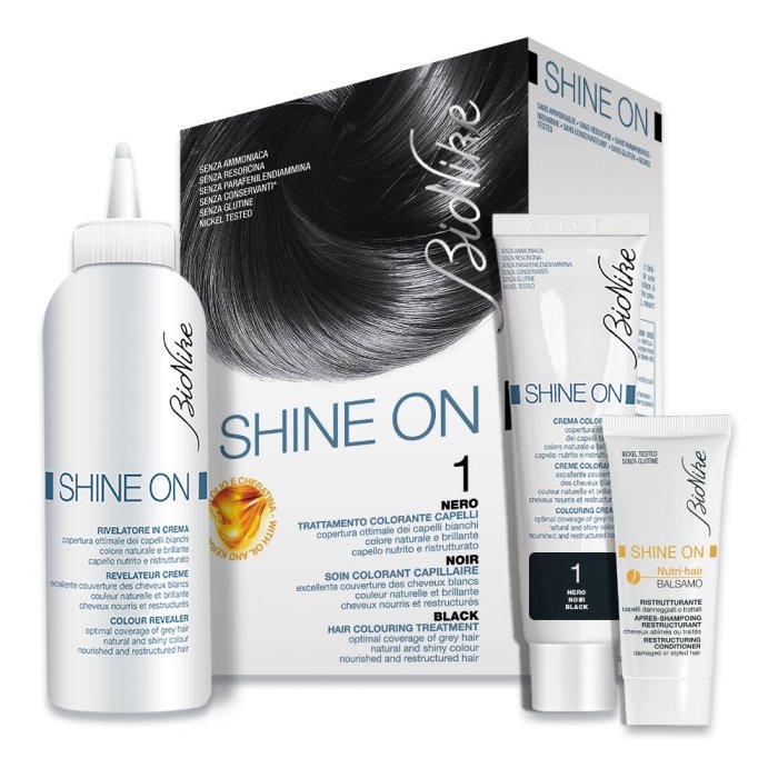 BioNike Shine ON Tintura per Capelli Cute Sensibile 1 Nero