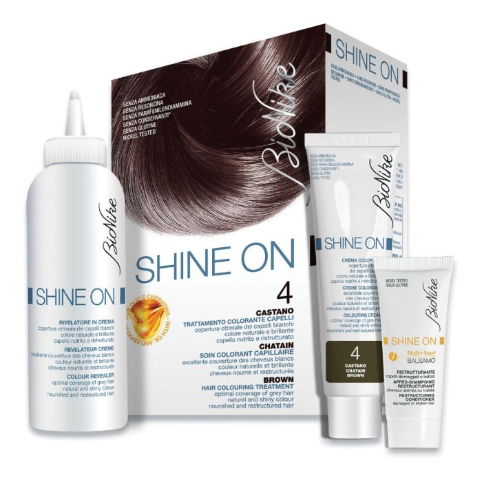 BioNike Shine ON Tintura per Capelli Cute Sensibile 4 Castano