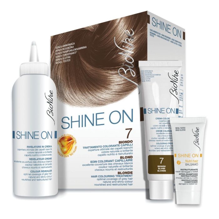 BioNike Shine ON Tintura per Capelli Cute Sensibile 7 Biondo