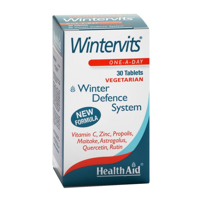 Wintervits 30 tavolette - integratore multivitaminico per l’inverno con vitamina C e zinco
