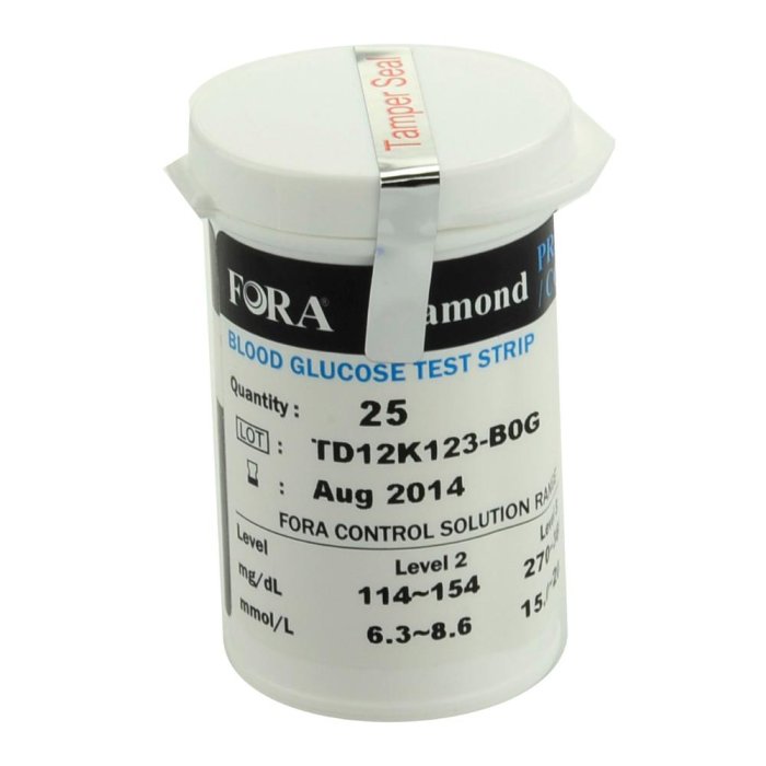 Meter Diagnostics  Controllo Glicemia Fora Diamond 25 Strisce Reattive