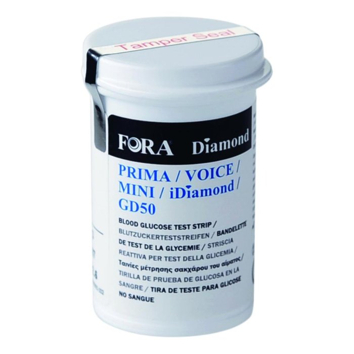 Meter Diagnostics Controllo Glicemia Fora Diamond 50 Strisce Reattive