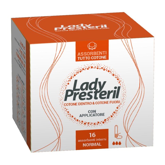Lady Presteril  Pocket Assorbente Puro Cotone 16 Assorbenti Interni Normal