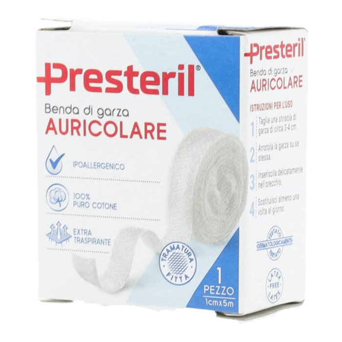 Medipresteril Benda Auricolare Garza 12/8 Fu Misura 1 x 500cm 1 Pezzo