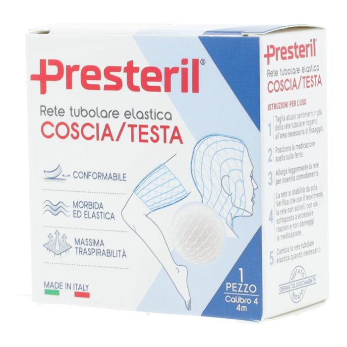 Medipresteril Rete Tubolare Elastica Testa/Coscia Calibro 4 4 Metri Tesi,1 Pezzo