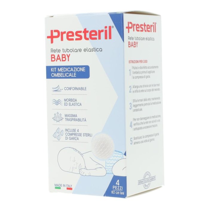 Medipresteril Rete Tubolare Elastica Ombelico + Compresse Di Garza Sterili