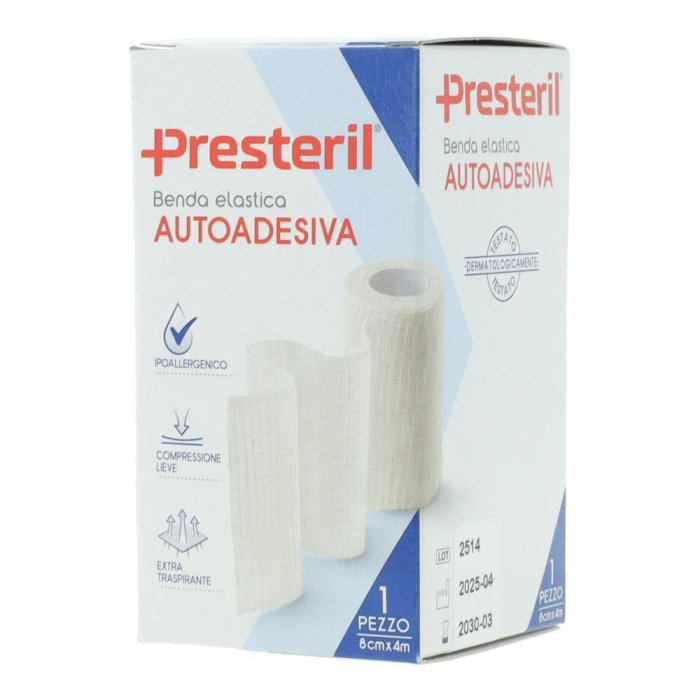 Medipresteril Benda Auto-Adesiva compressione lieve 8cm x 4m