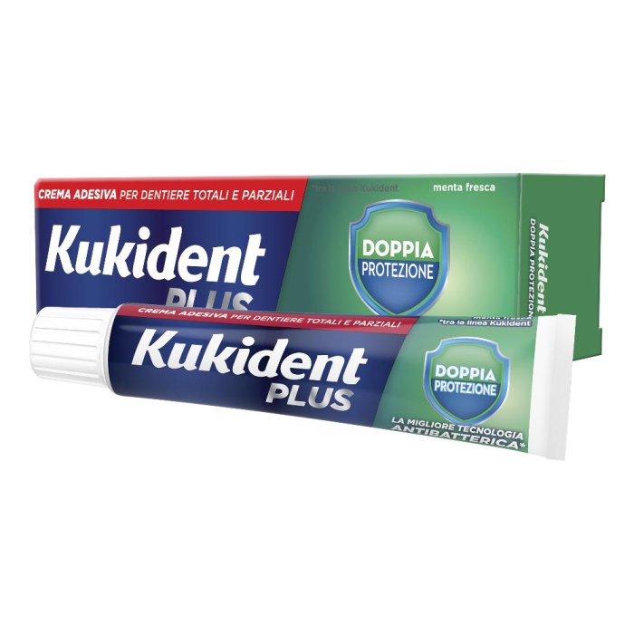 Kukident Plus Doppia Protezione Crema Adesiva Protettiva 40 g