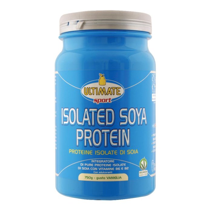 Ultimate isolated soya proteine della soia isolate gusto vaniglia integratore proteico barattolo 750 grammi