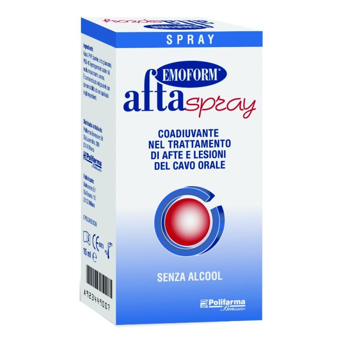 Polifarma  Igiene Dentale Emoform aftaspray Trattamento Lenitivo Afte 15 ml
