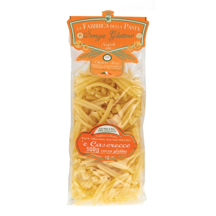 Nutrifree Caserecce 500 g - Pasta Senza Glutine a Base di Riso e Mais
