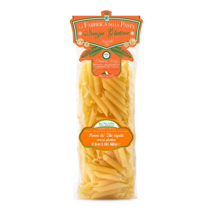 La Fabbrica Pasta Gragnano Penne De Zite Rigate Pasta Senza Glutine 500 G