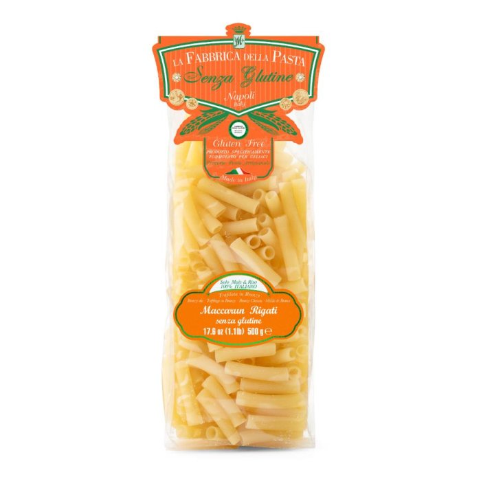La Fabbrica Pasta Gragnano Maccarun Rigati Pasta Senza Glutine 500 G