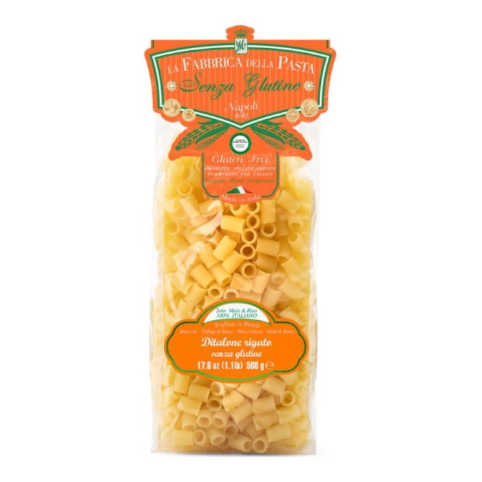 La Fabbrica Pasta Gragnano Ditaloni Rigati Pasta Senza Glutine 500 G
