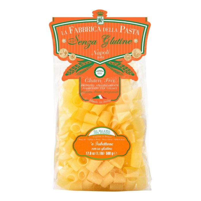 La Fabbrica Pasta Gragnano Tubettone Liscio Pasta Senza Glutine 500 G