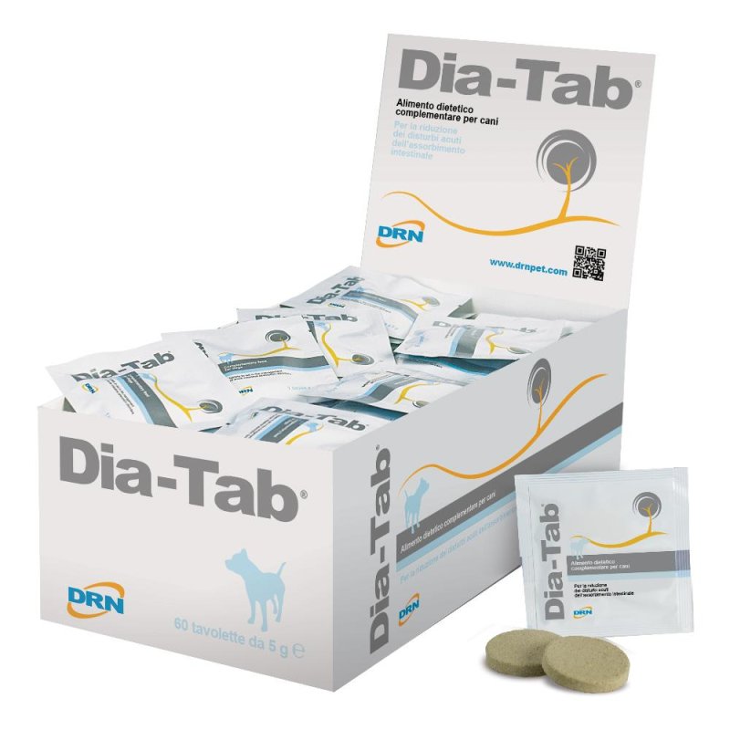 Dia Tab 60 tavolette - mangime complementare per cani contro diarrea acuta