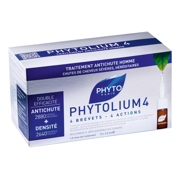 Phyto Phytolium4 Trattamento Anticaduta Capelli Uomo 12 Fiale 3,5 Ml