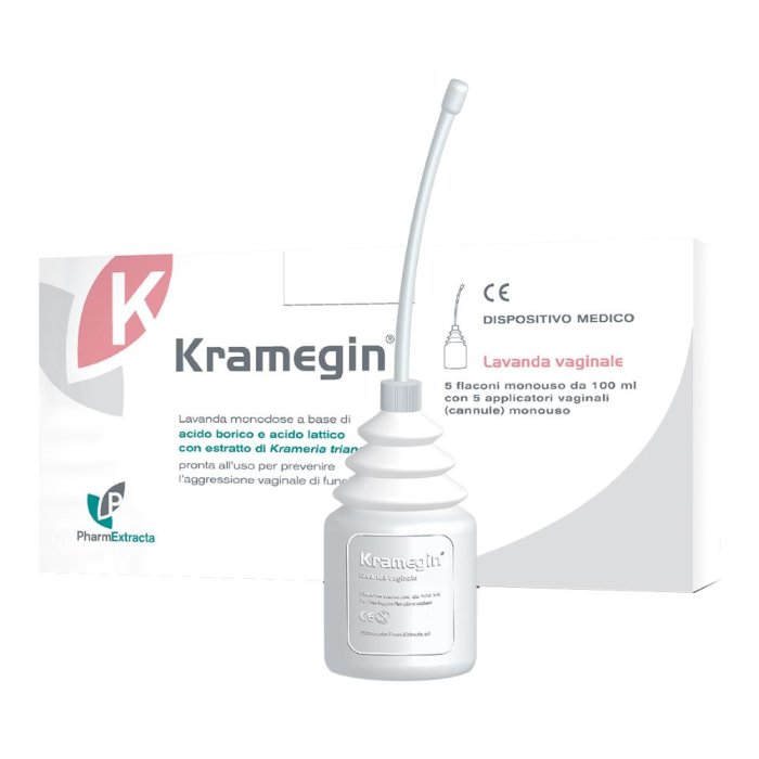 Pharmextracta Kramegin Lavanda Vaginale 5 Flaconi 100 Ml Con Cannula