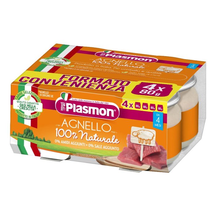 Plasmon Omogeneizzato Agnello 4 X 80 G