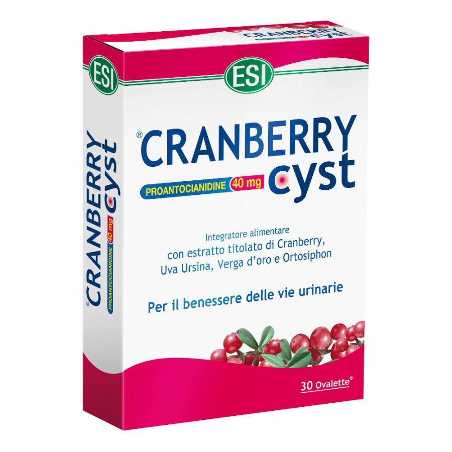 ESI Cranberry Cyst - Integratore Benessere delle Vie Urinarie, 30 Ovalette