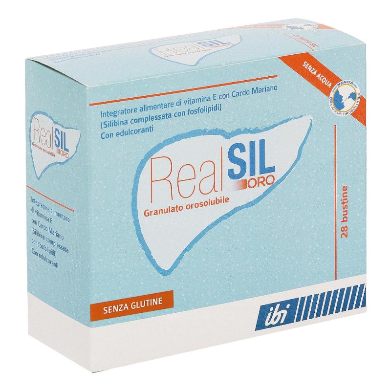 Realsil Oro Integratore Alimentare Salute e Benessere Fegato 28 Buste